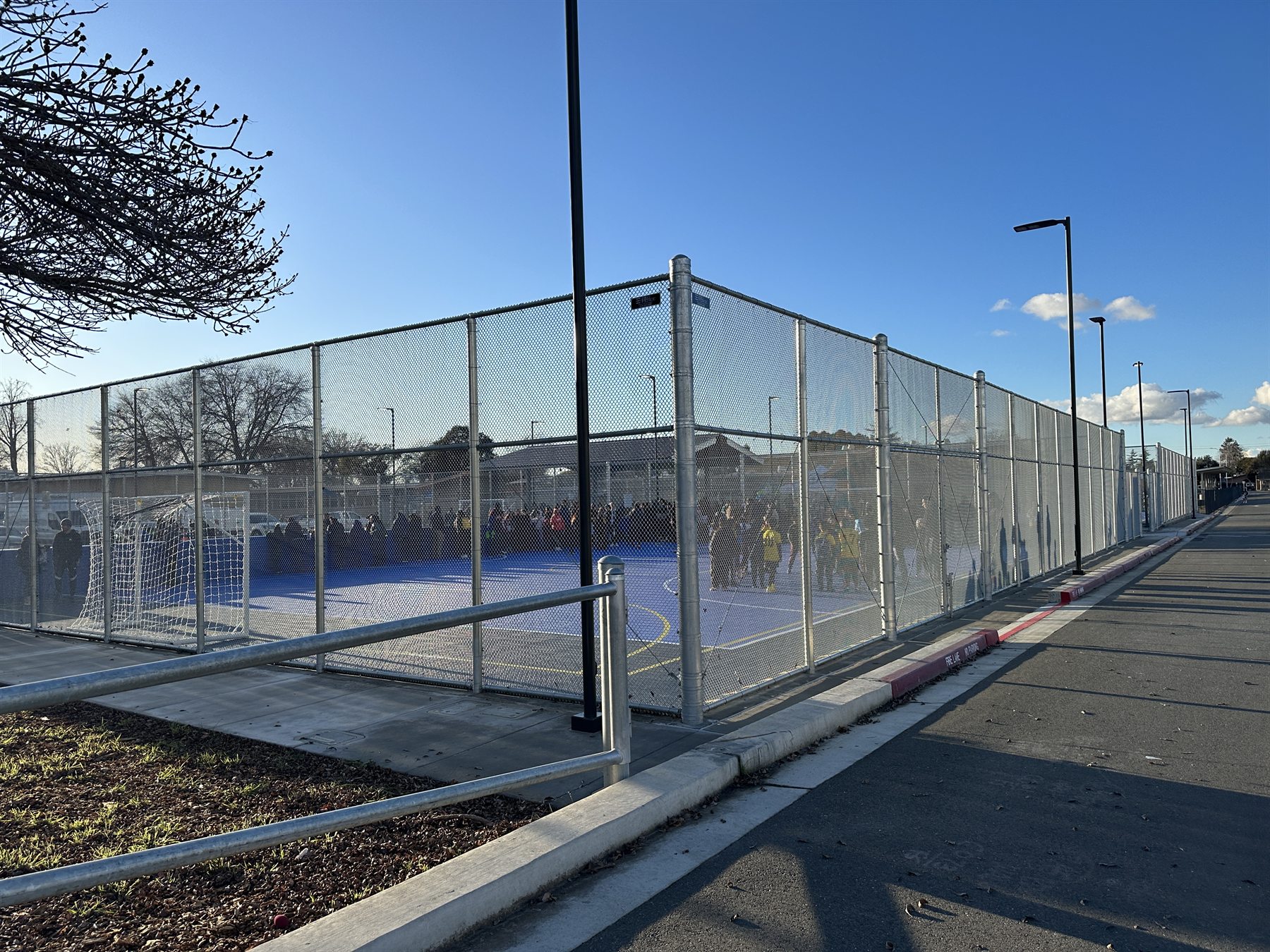 Campus chain link perimeter fencing