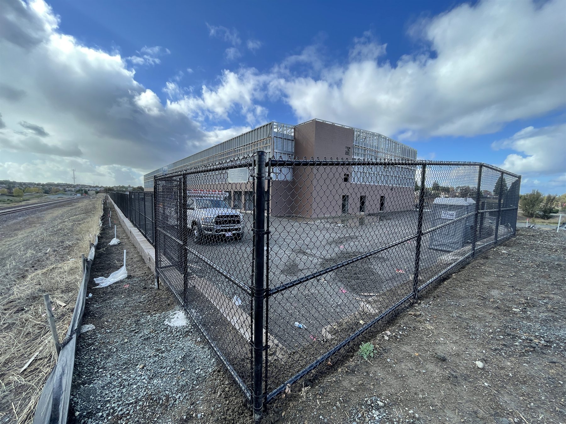Modern hillside railing